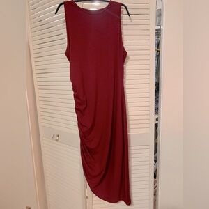 Wine color  sleeveless maxi dress size XL worn once